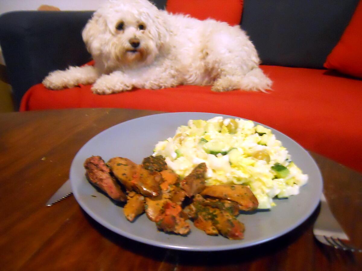 recette SALADE DE FENOUIL ET FOIES DE VOLAILLE