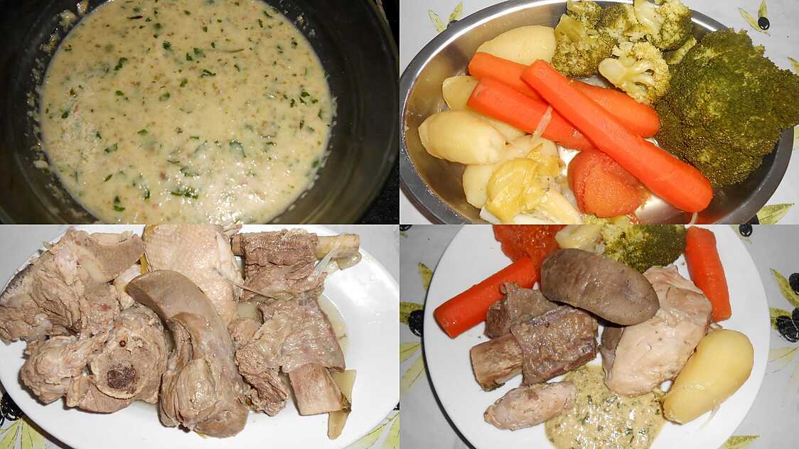 Recette de POT AU FEU A L'ITALIENNE ET SA SAUCE VERTE