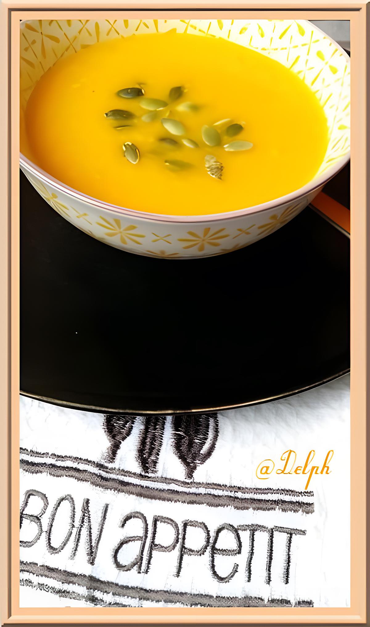recette Soupe de Potiron, carottes et Mimolette