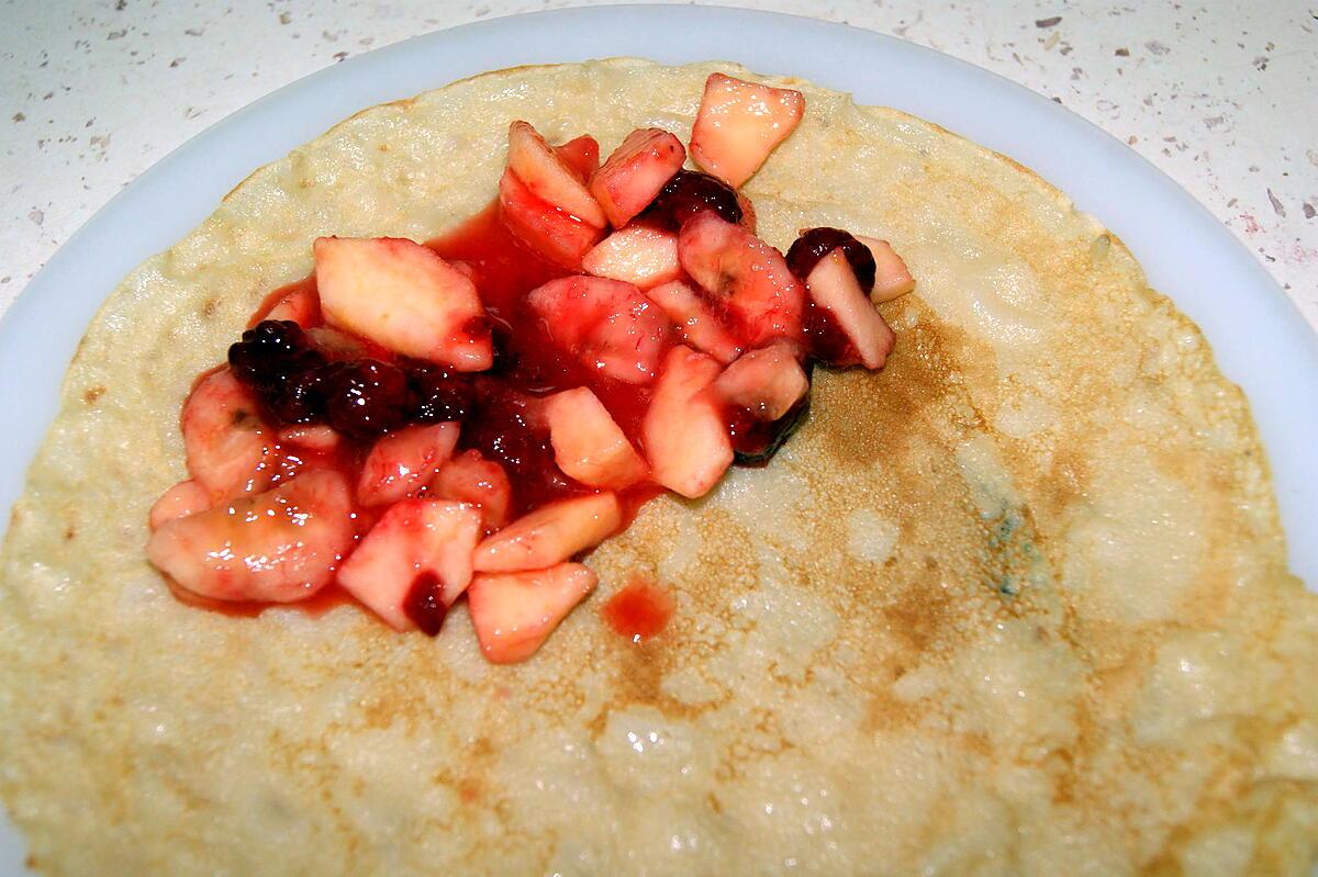 recette Crêpes "anti-cholestérol" à la salade de fruit