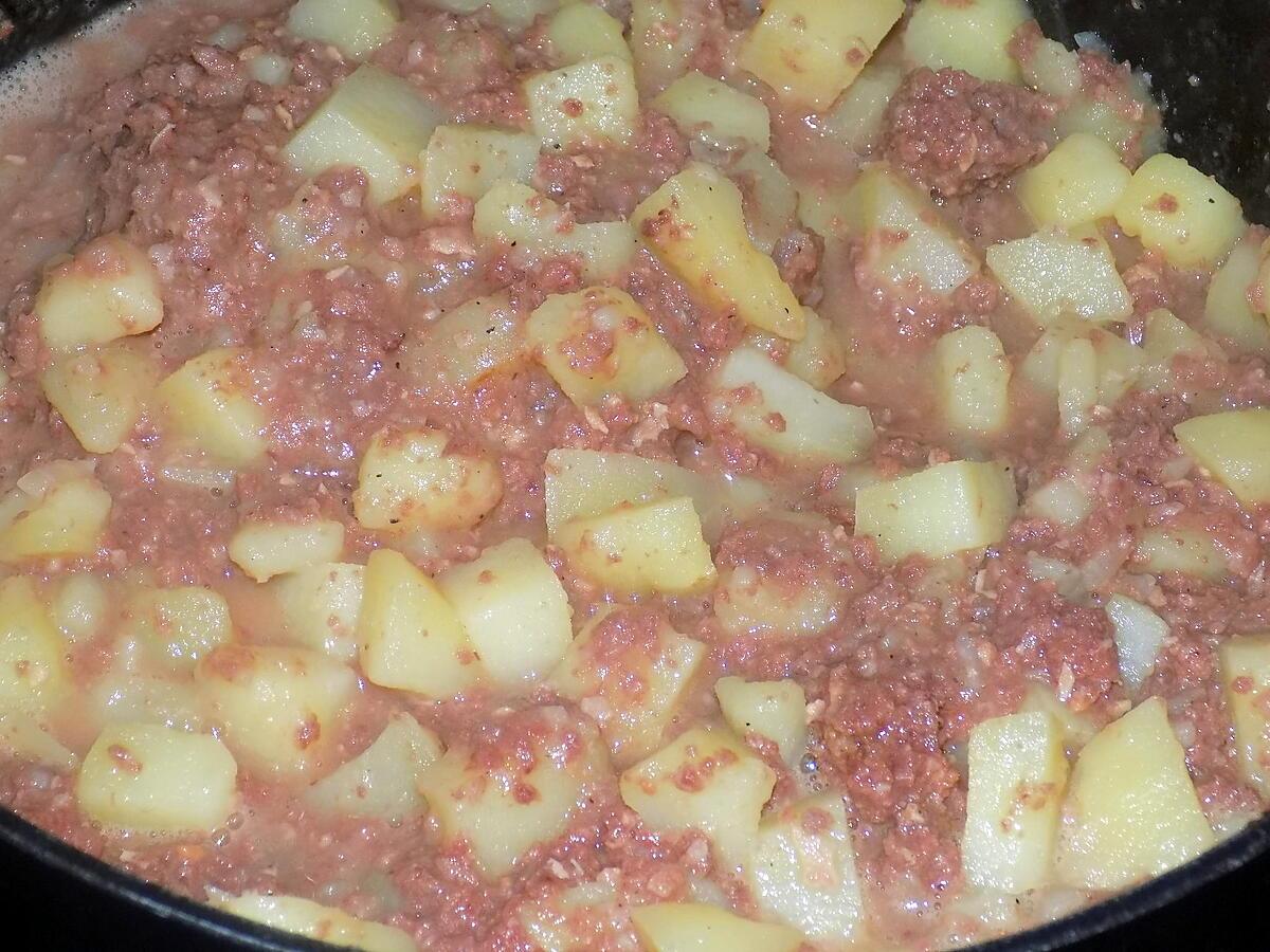 recette "Ragout de Singe" (corned-beef)