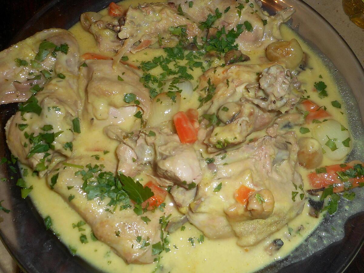 recette Blanquette de coq