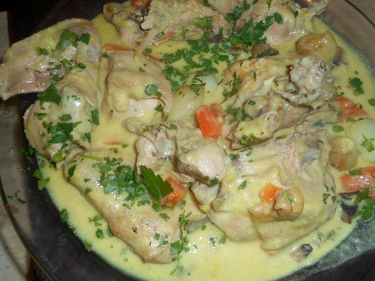 recette Blanquette de coq