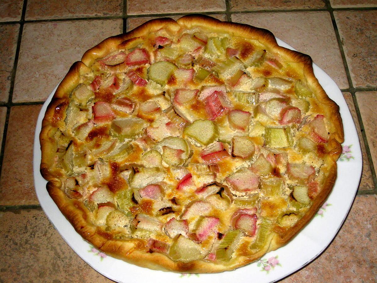 recette Tarte à la rhubarbe  facile et rapide