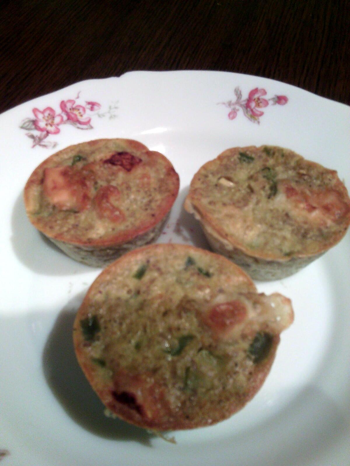 recette MUFFINS  AU QUINOA, POIVRONS, COURGETTES, CAROTTES ET CHEVRE