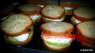 recette Sandwich avocat, mozarella, tomate et bacon