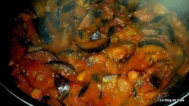 recette Curry d'aubergines aigre doux à la tomate