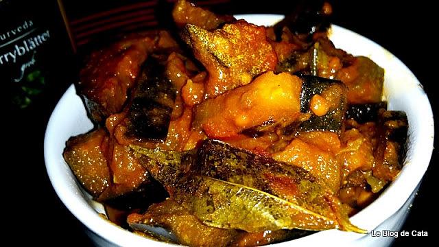 recette Curry d'aubergines aigre doux à la tomate