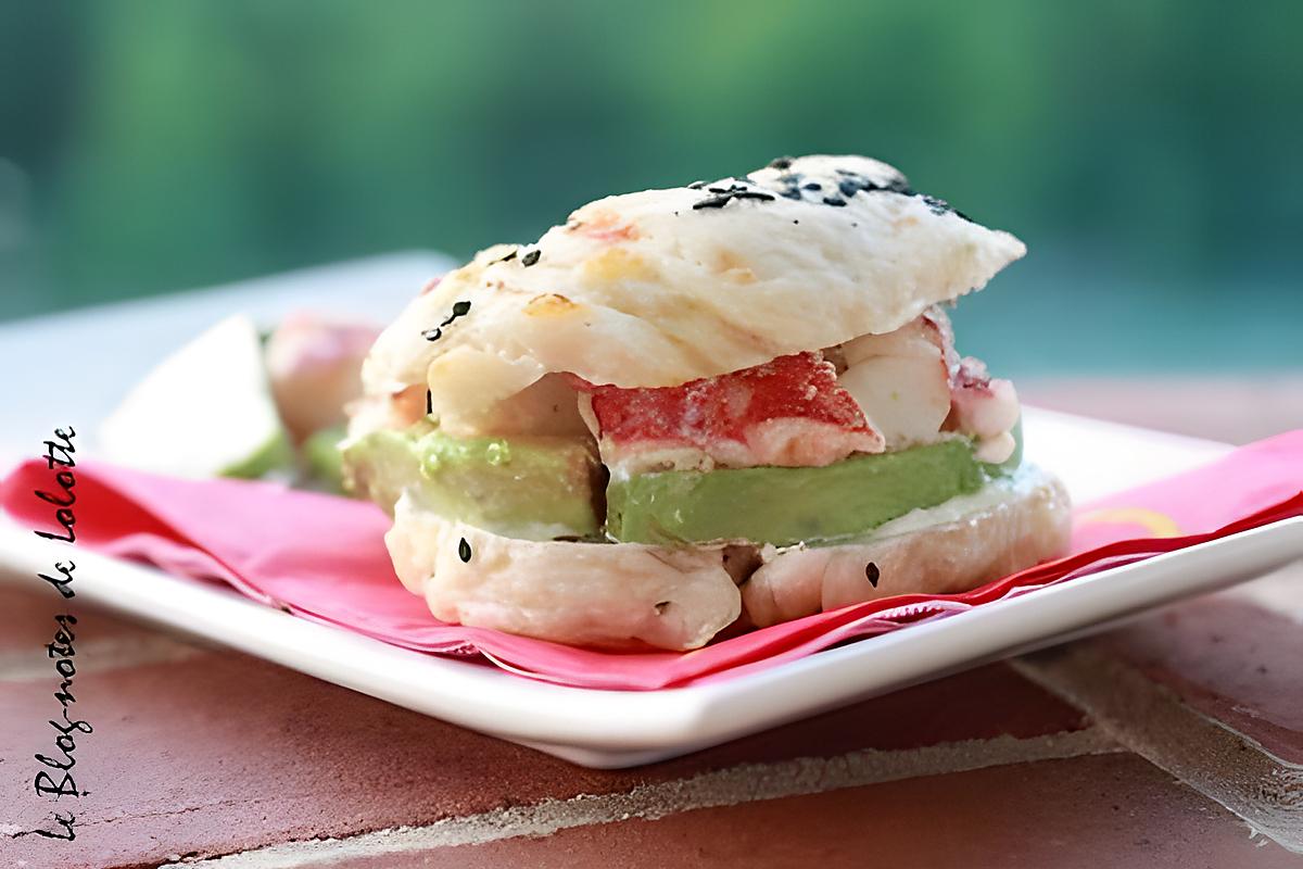 recette Avocado lobster bagel - Bagel au homard et à l’avocat