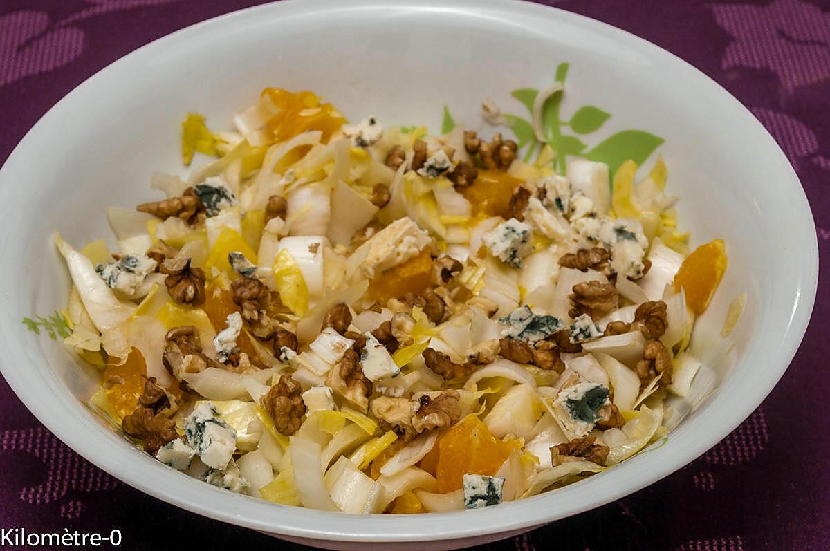 recette Salade d'endives aux oranges et noix