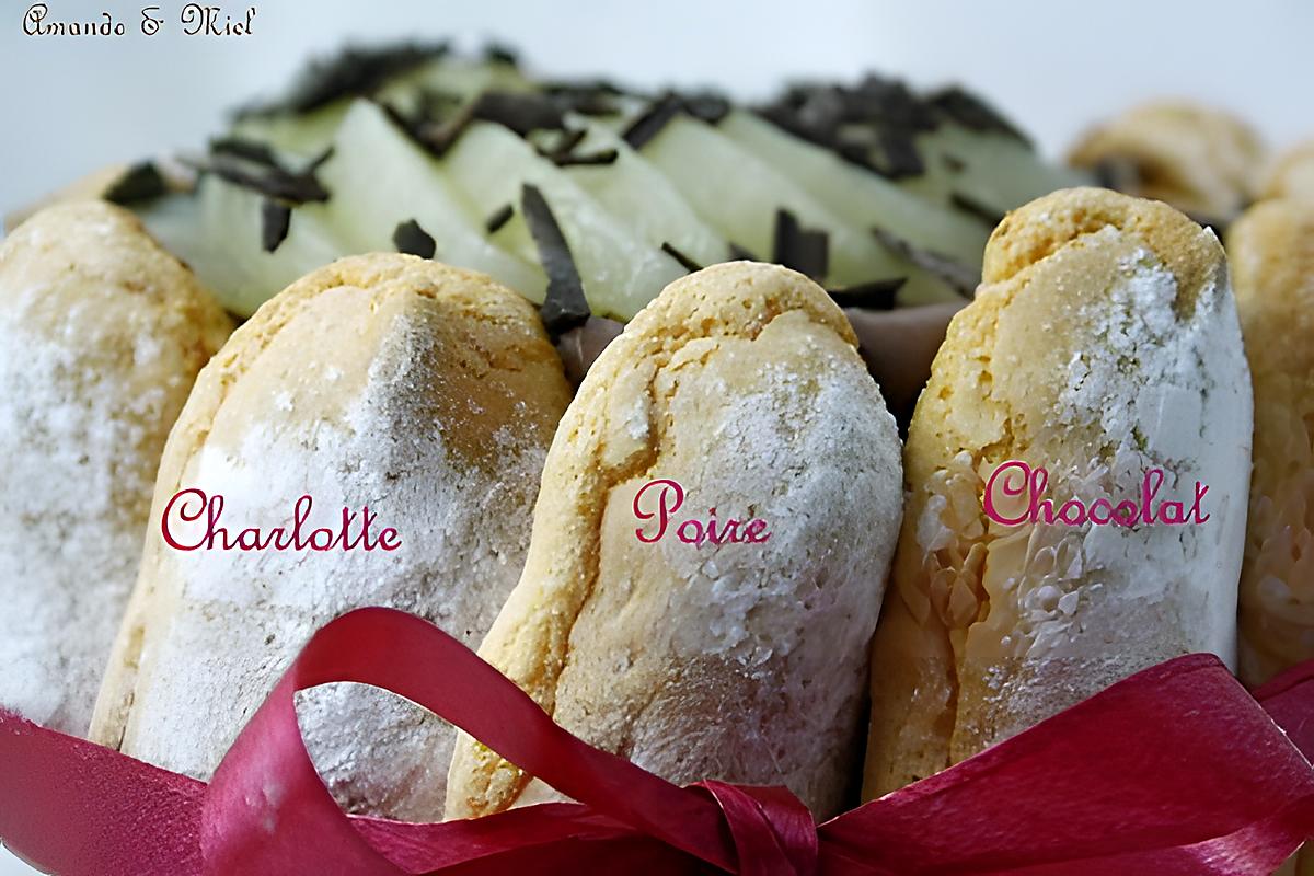 recette CHARLOTTE AU CHOCOLAT ET POIRE