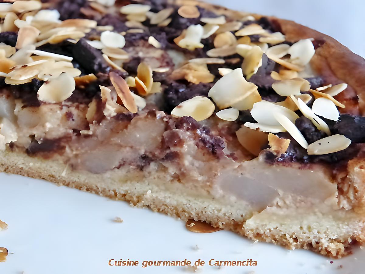 recette Tarte fondante à la crème fève Tonka poire et chocolat