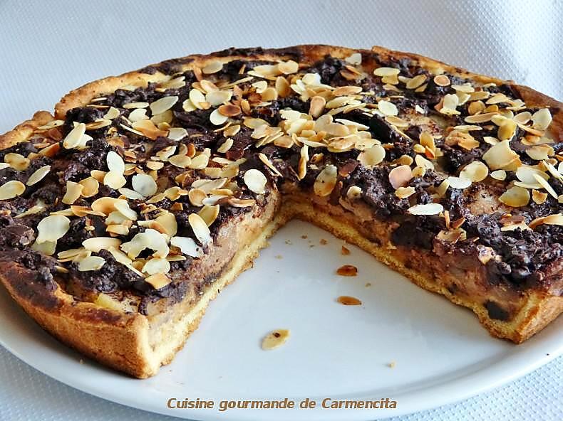 recette Tarte fondante à la crème fève Tonka poire et chocolat