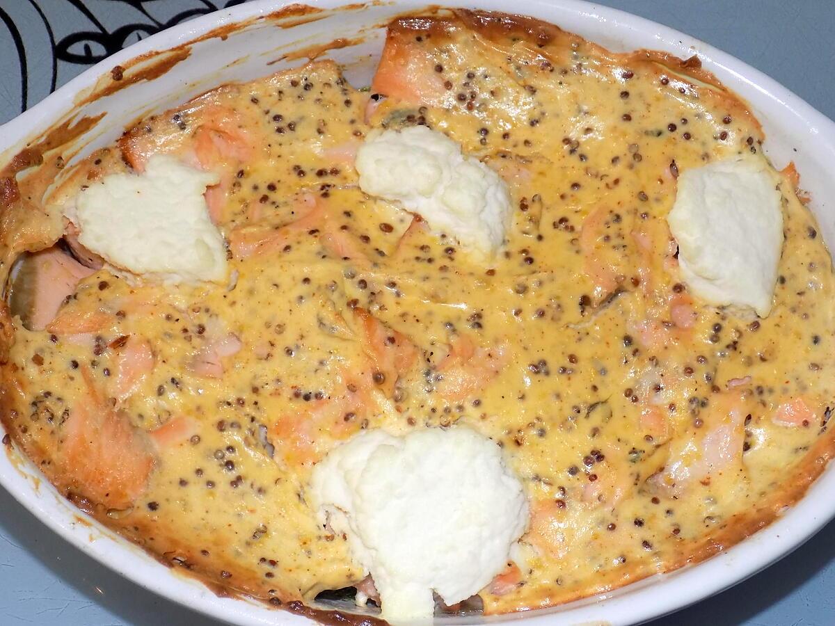 recette Gratin saumon épinards ricotta (compatible dukan)