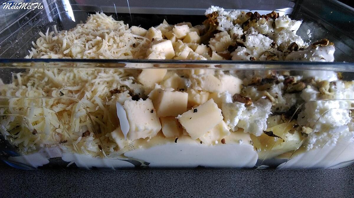 recette Gratin de brocoli, jambon et pommes de terre aux 3 fromages