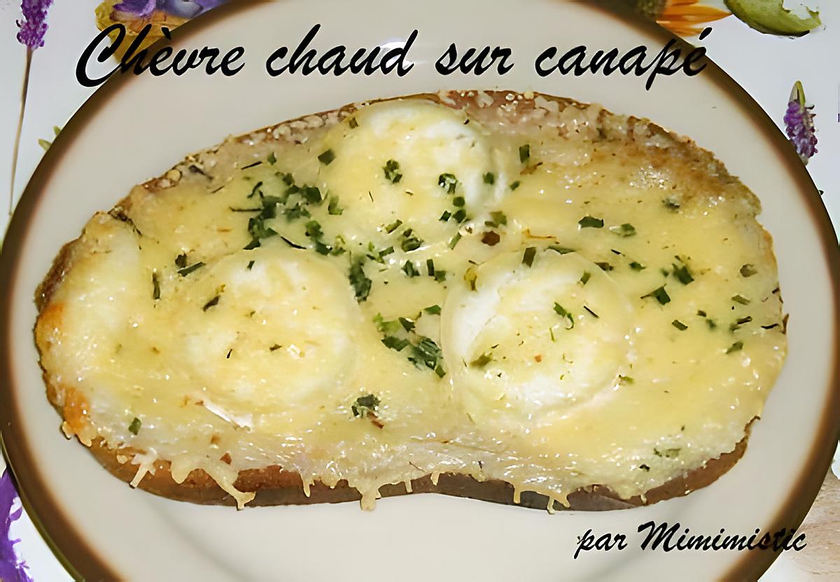 recette Chèvre Chaud sur Canapé