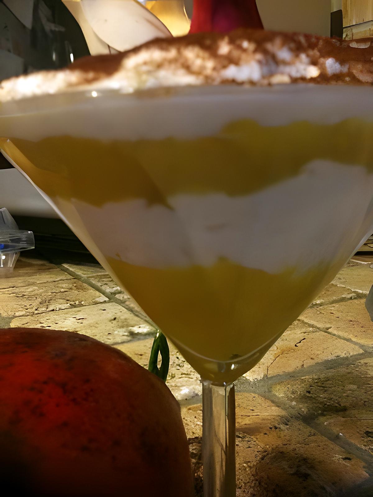 recette MOUSSE   DE  BANANE  A  LA  MANGUE