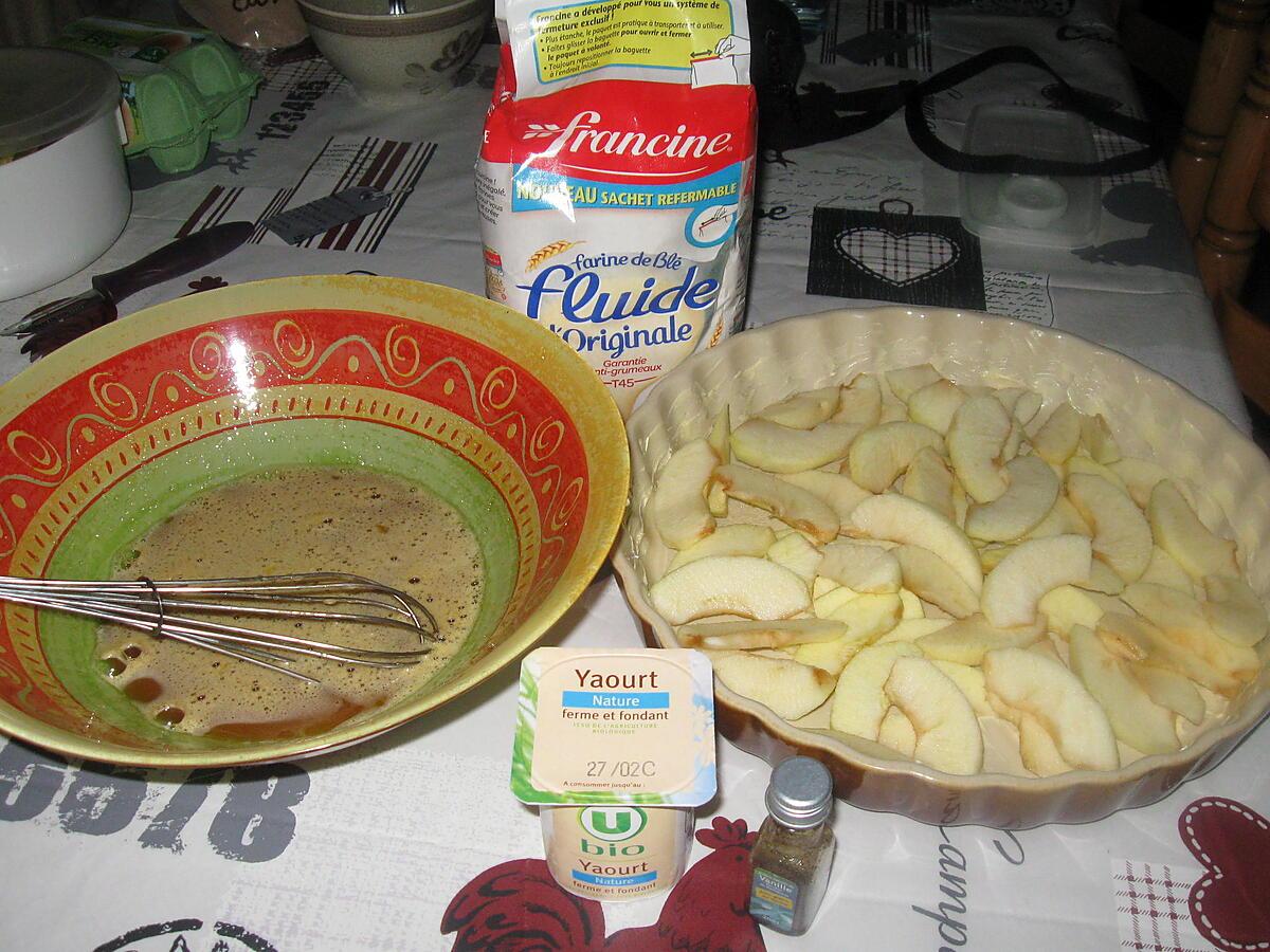 recette Tarte à la pomme et au yaourt