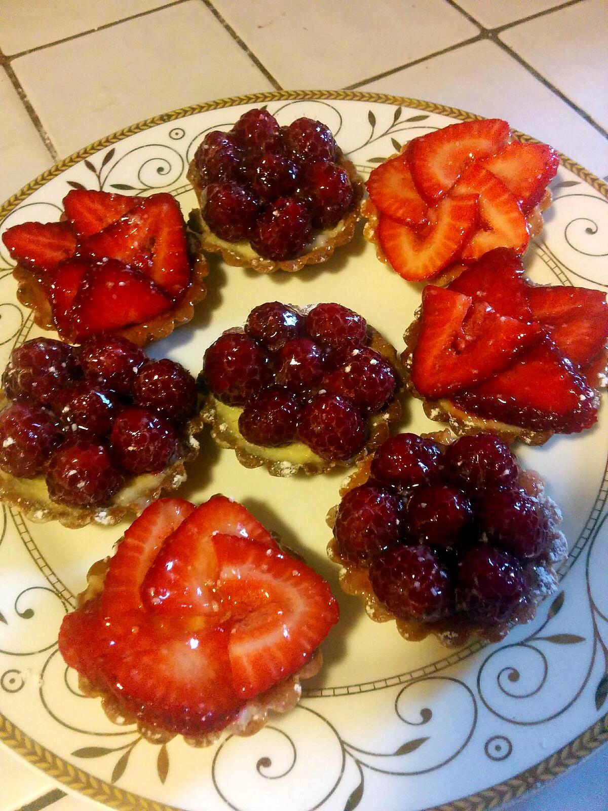 recette MINI TARTELETTES FRAISES, FRAMBOISES de CONTICINI