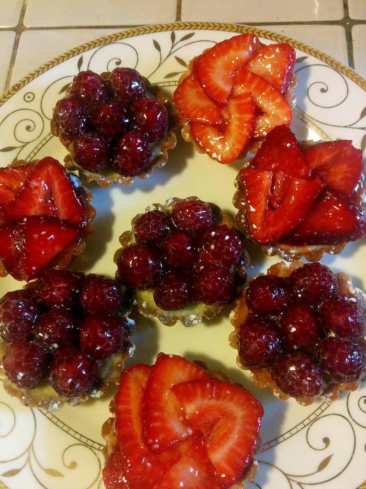 recette MINI TARTELETTES FRAISES, FRAMBOISES de CONTICINI