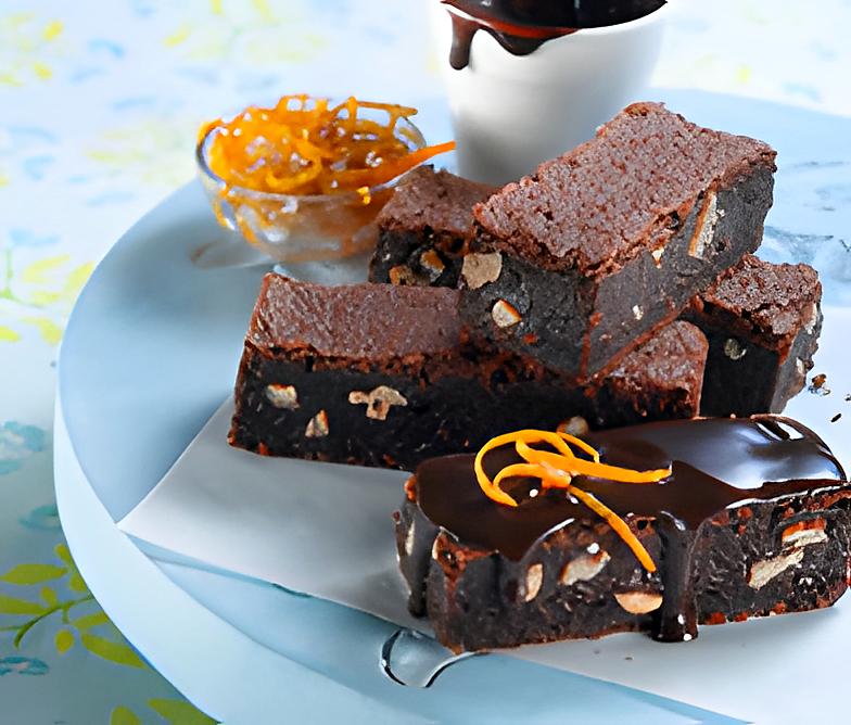 recette Brownies au chocolat et oranges confites