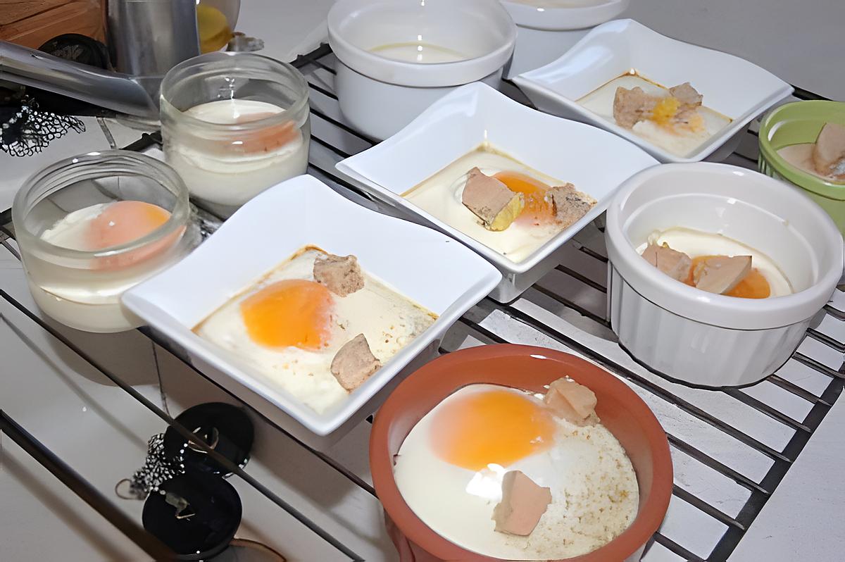 recette Oeufs Cocotte au foie gras