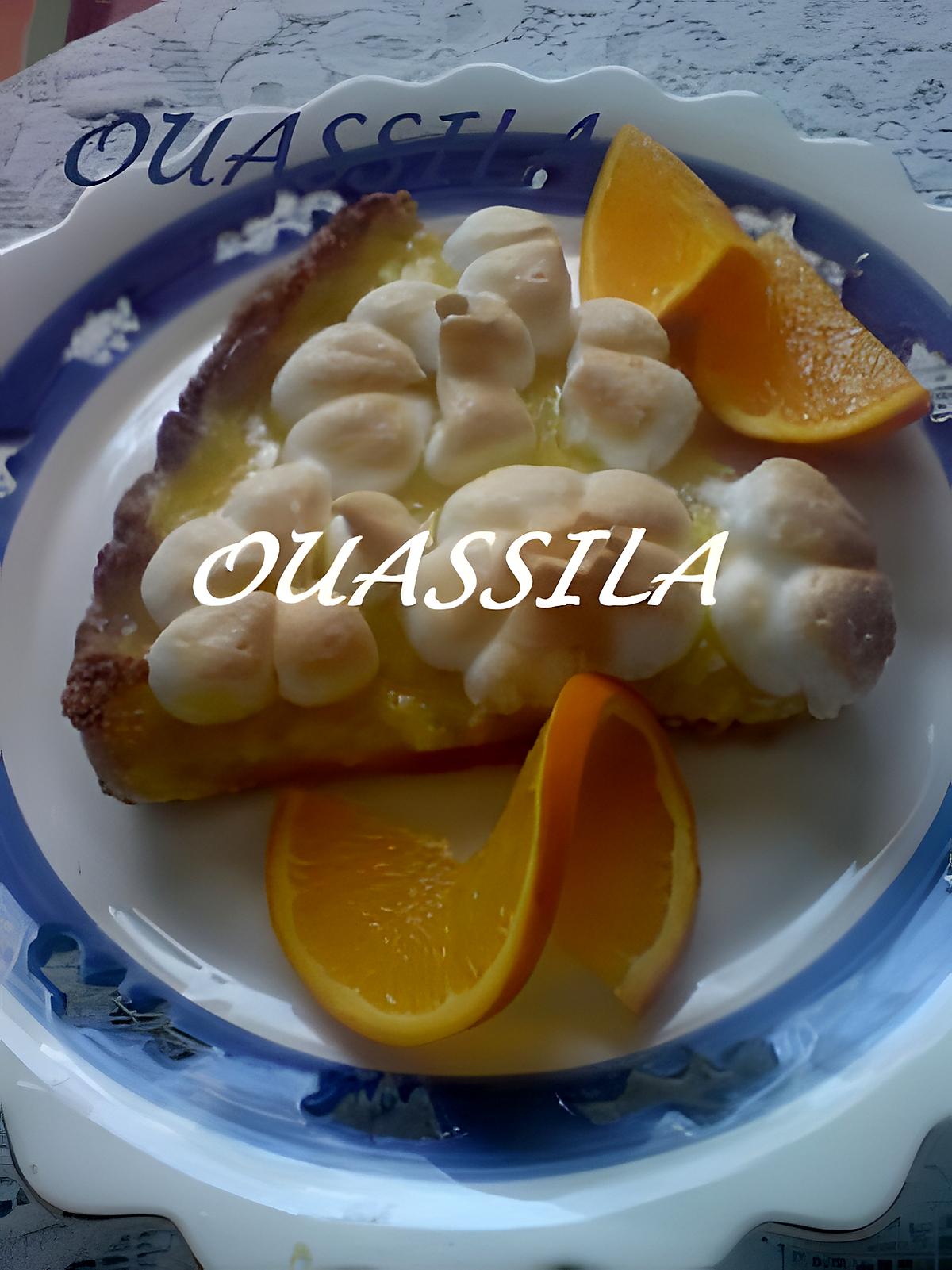 recette Tarte à l'orange meringuée