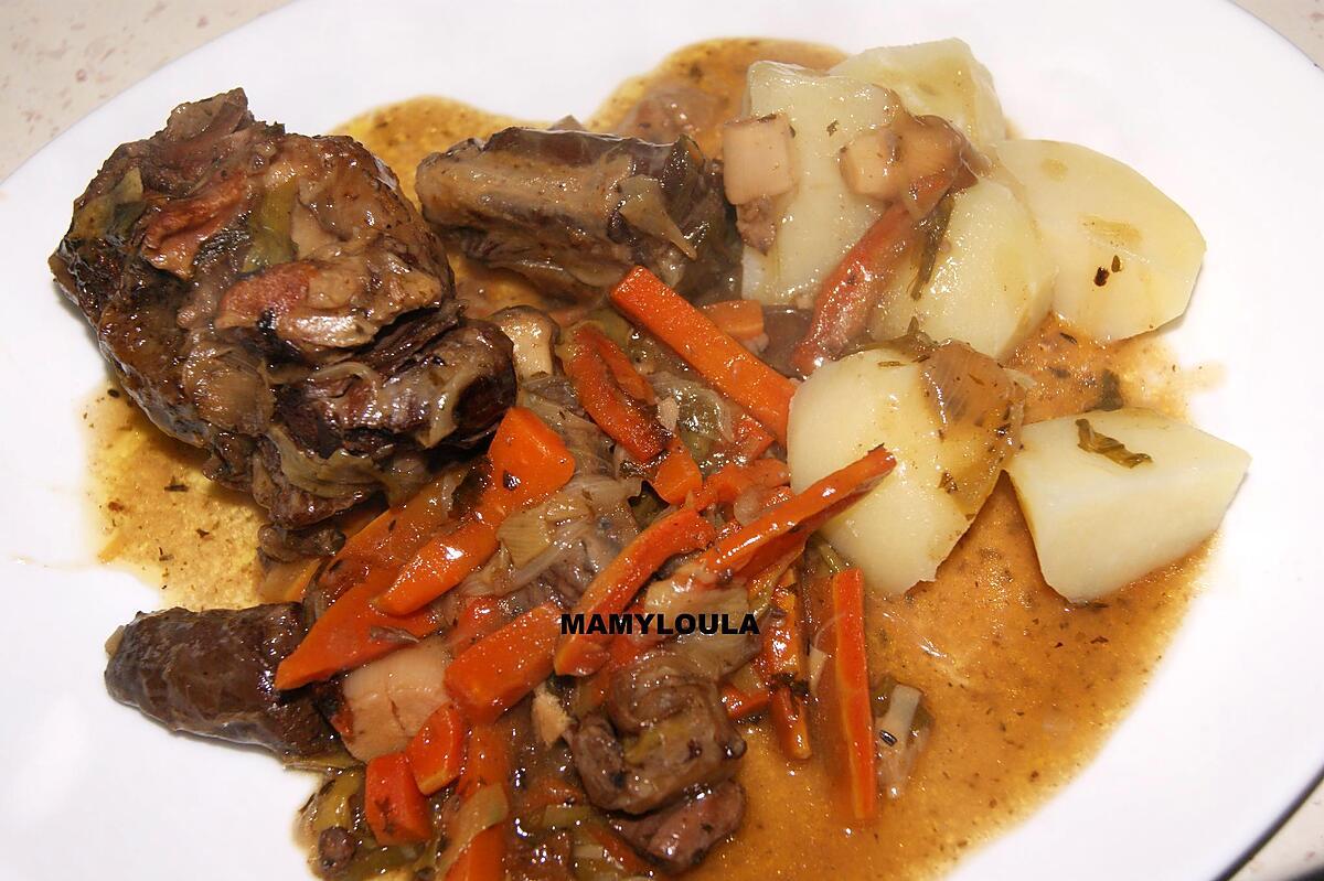 recette Queue de boeuf confite au vin blanc "anti-cholestérol" on non