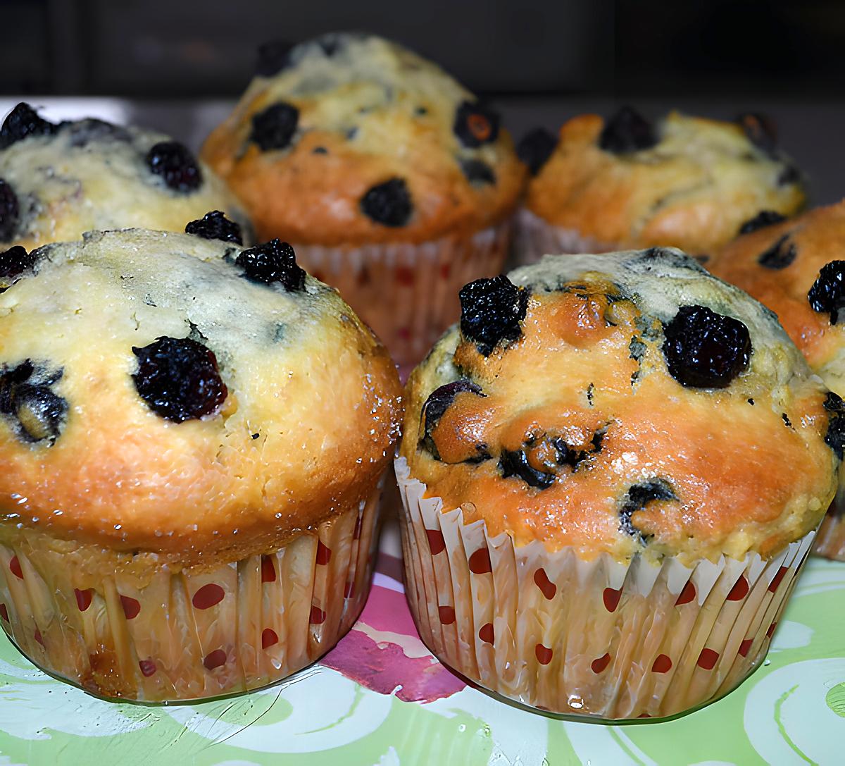 recette MUFFINS AUX MYRTILLES