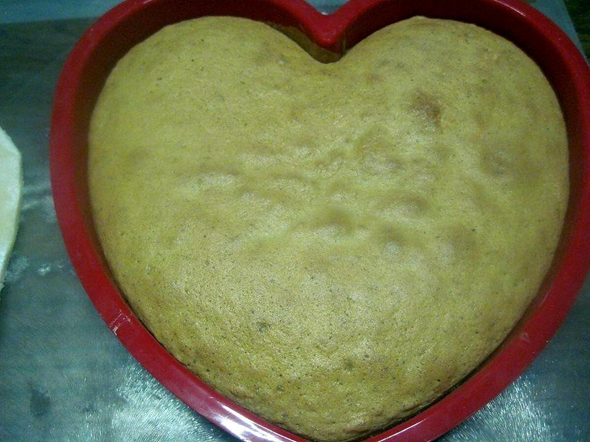 recette Gâteau de Savoie saint Valentin.