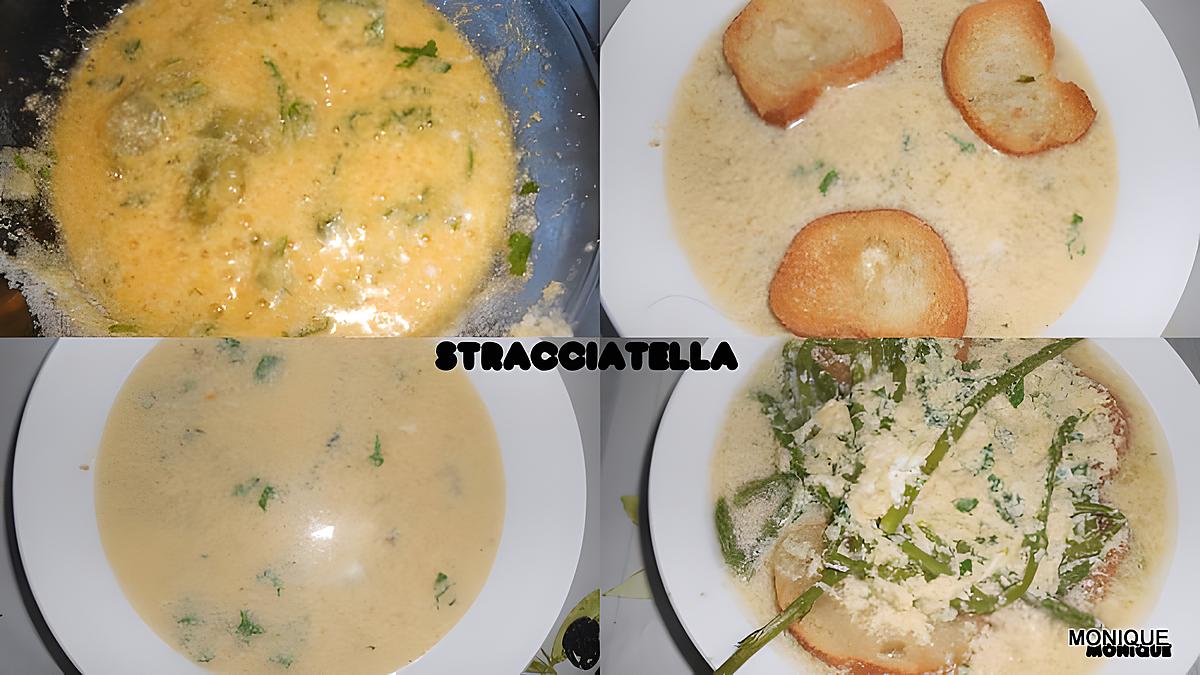 recette DUO DE SOUPE AUX OEUFS ITALIENNE (STRACCIATELLA)