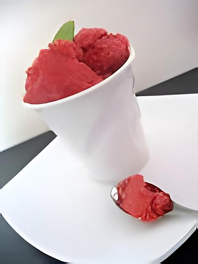 recette sorbet aux fraises