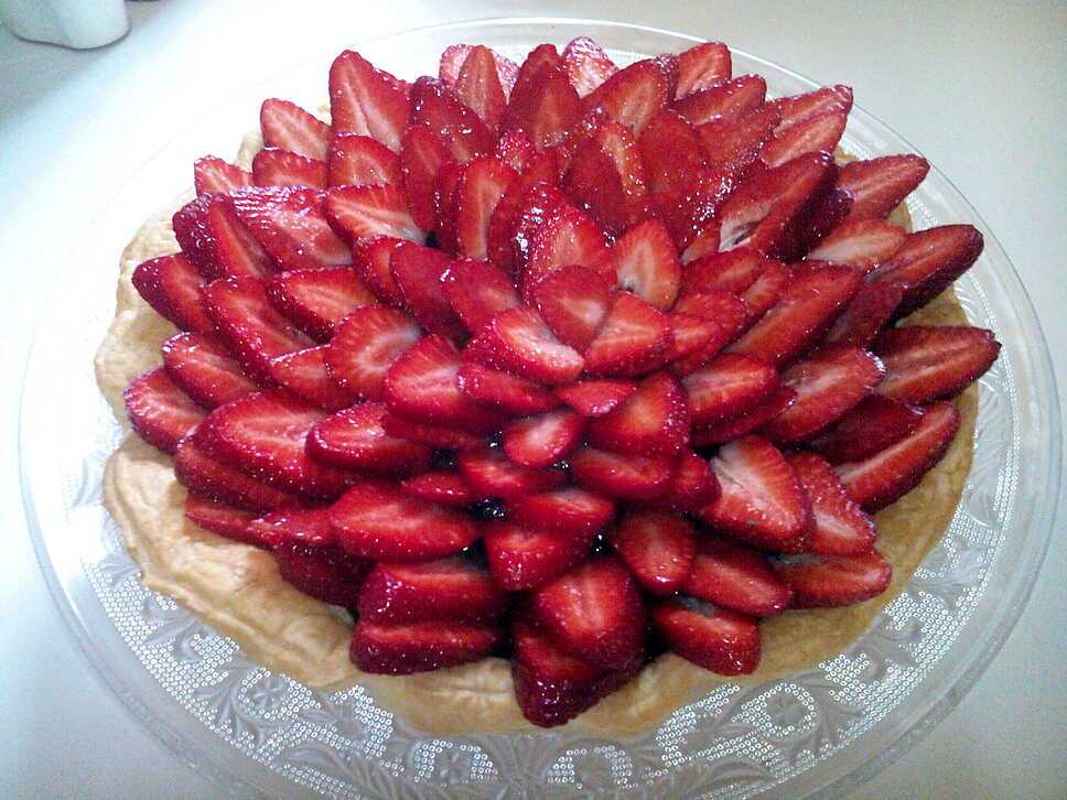 recette Tarte au chocolat & aux fraises