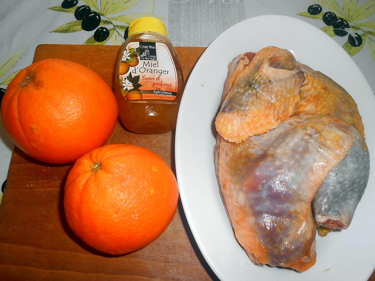 recette PINTADE A L'ORANGE ET AU MIEL