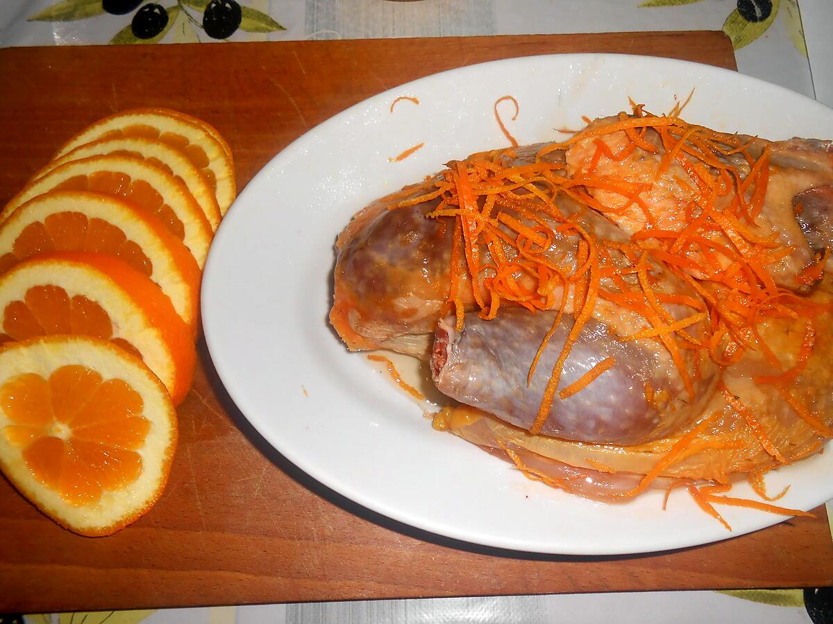 recette PINTADE A L'ORANGE ET AU MIEL