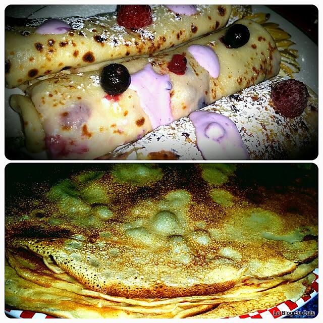 recette Crêpes au fromage blanc et aux fruits rouges