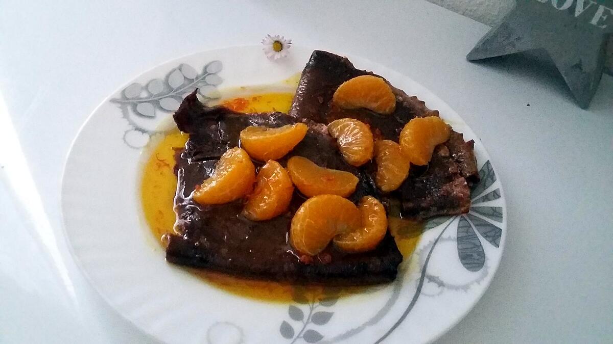 recette Crêpes au cacao suzette a l'orange