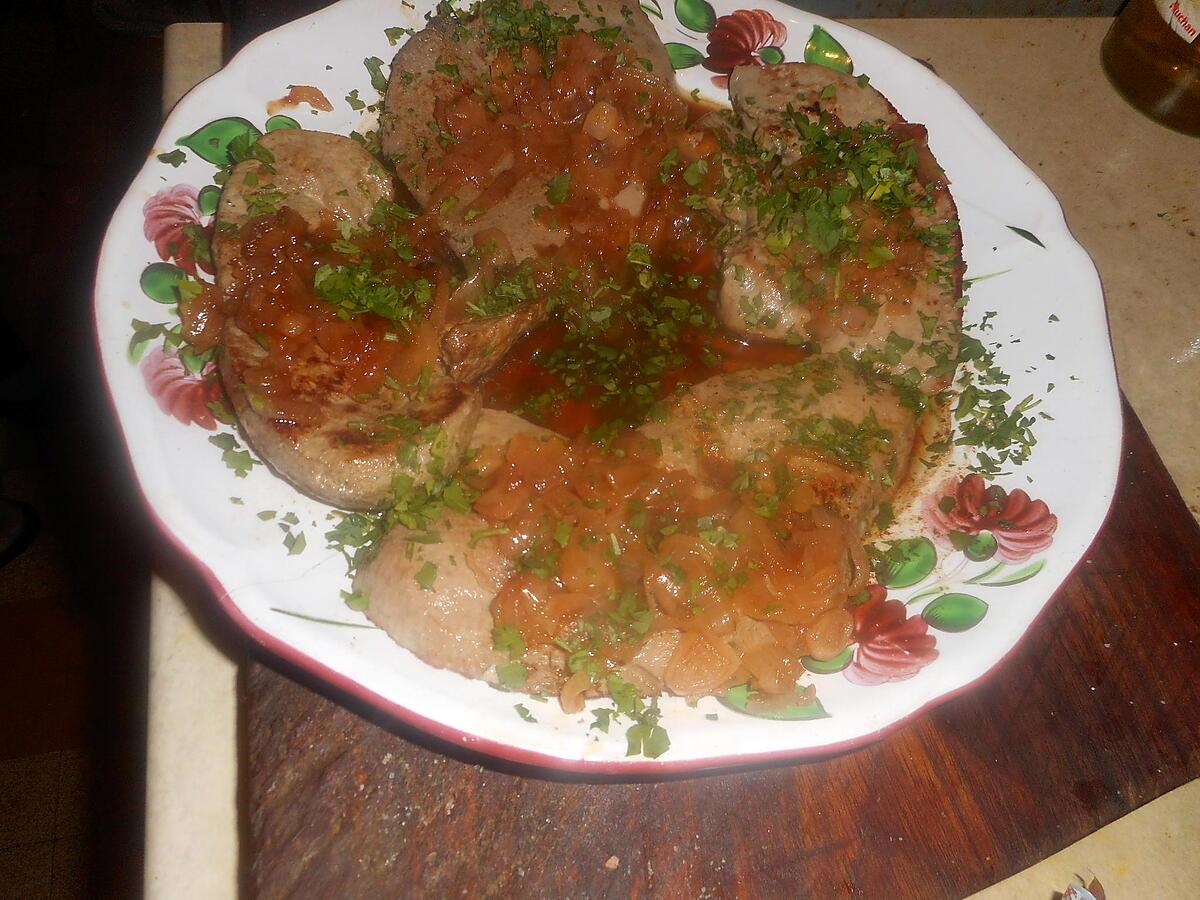 recette Foie de veau aux échalotes et muscadet