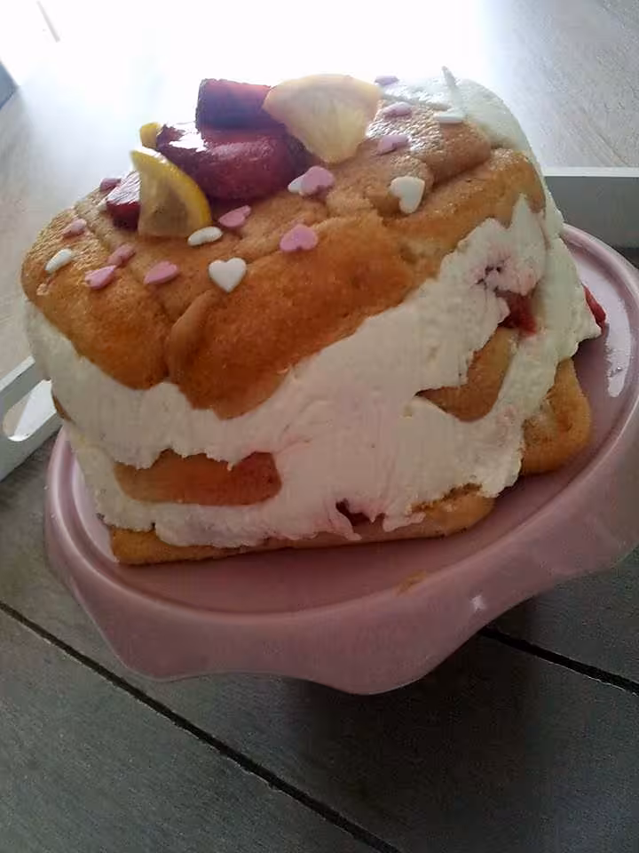 recette Notre tiramisu au citron-fraise de saint valentin
