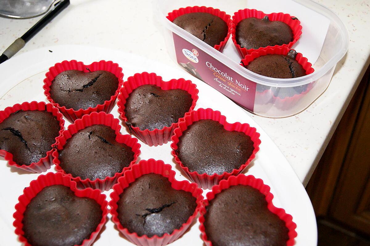 recette Coeurs coulant au chocolat