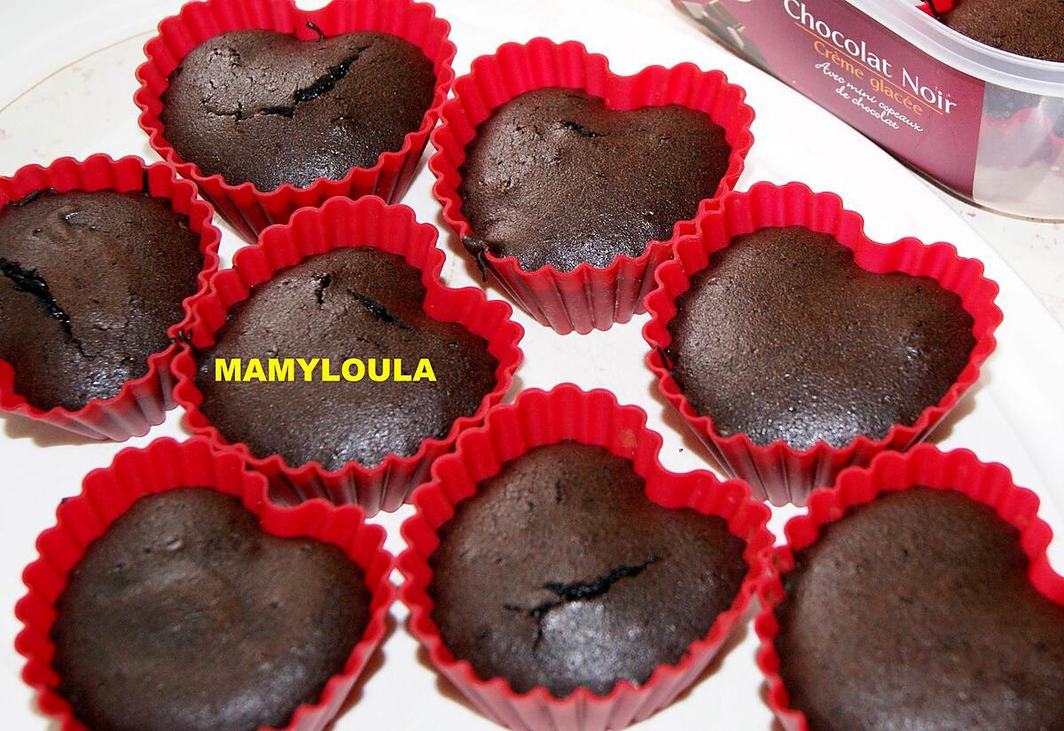 recette Coeurs coulant au chocolat