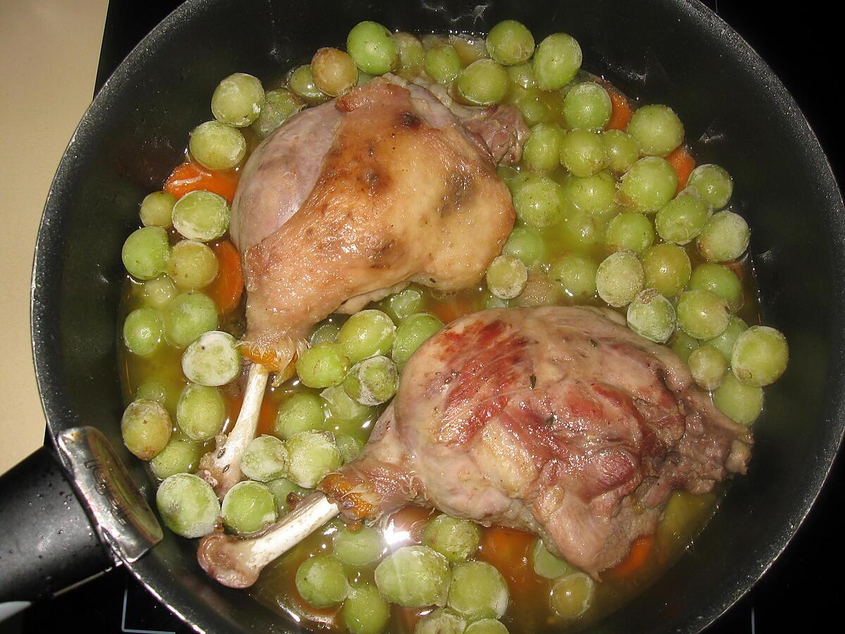 recette Cuisses de canard aux raisins blancs