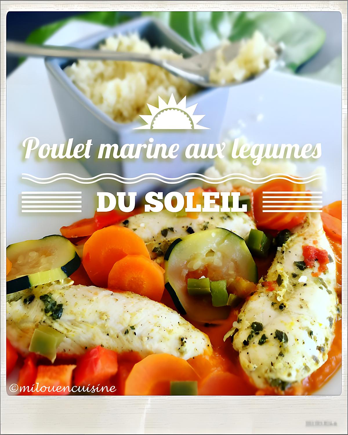 recette Poulet mariné aux légumes du soleil