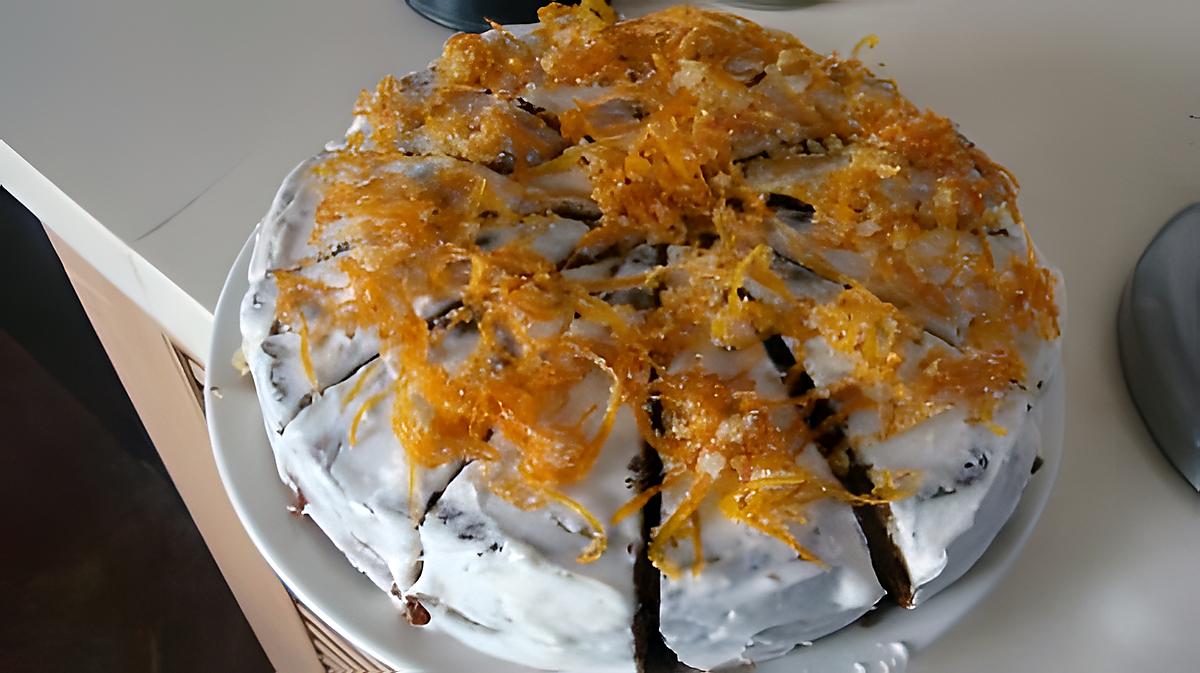 recette Gâteau marbré orange-chocolat