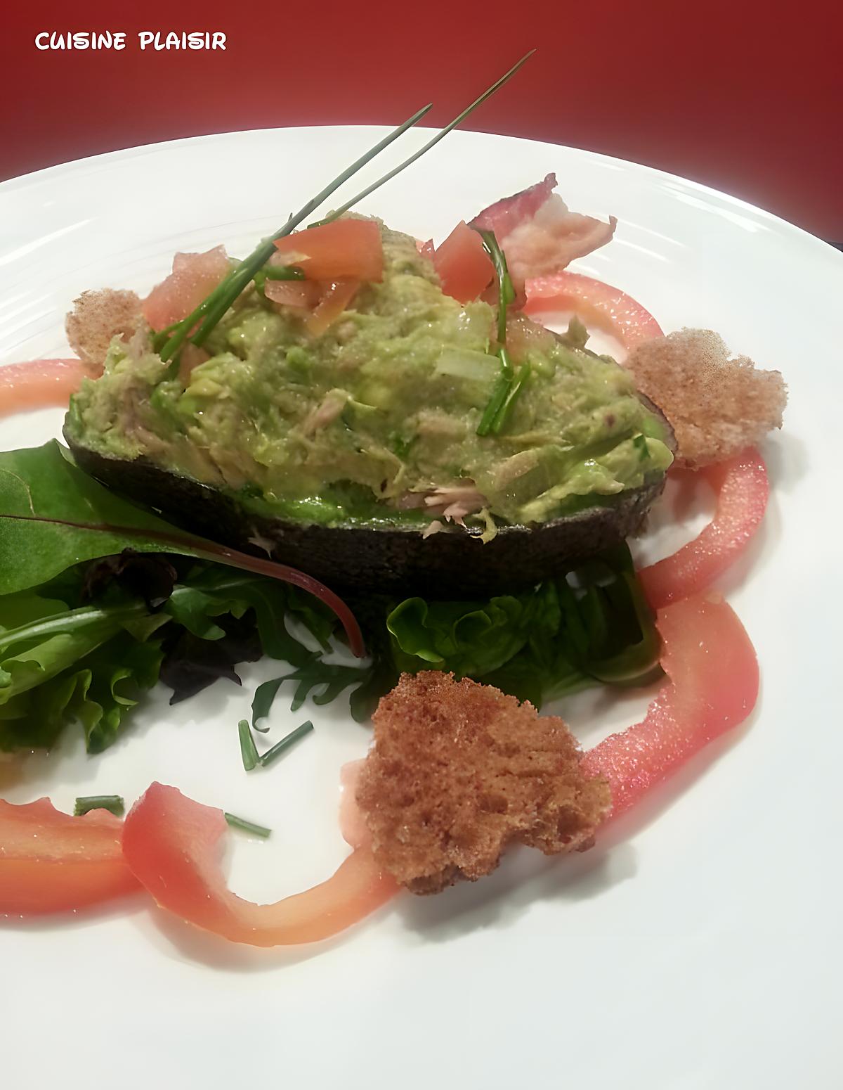 recette Avocats farcis au thon, tomate et Tabasco