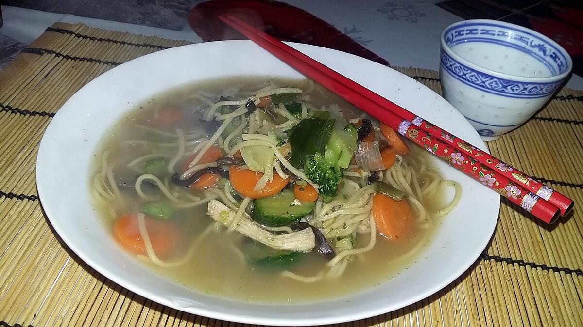 recette Soupe de nouille chinoise