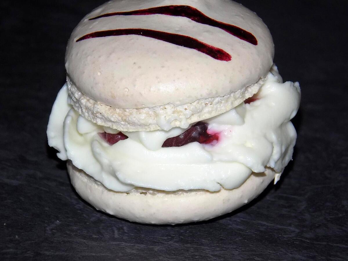 recette Macarons chocolat blanc framboise