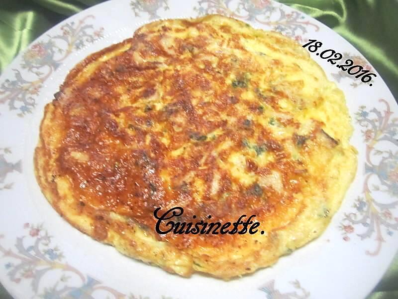 recette Omelette au boudin blanc.