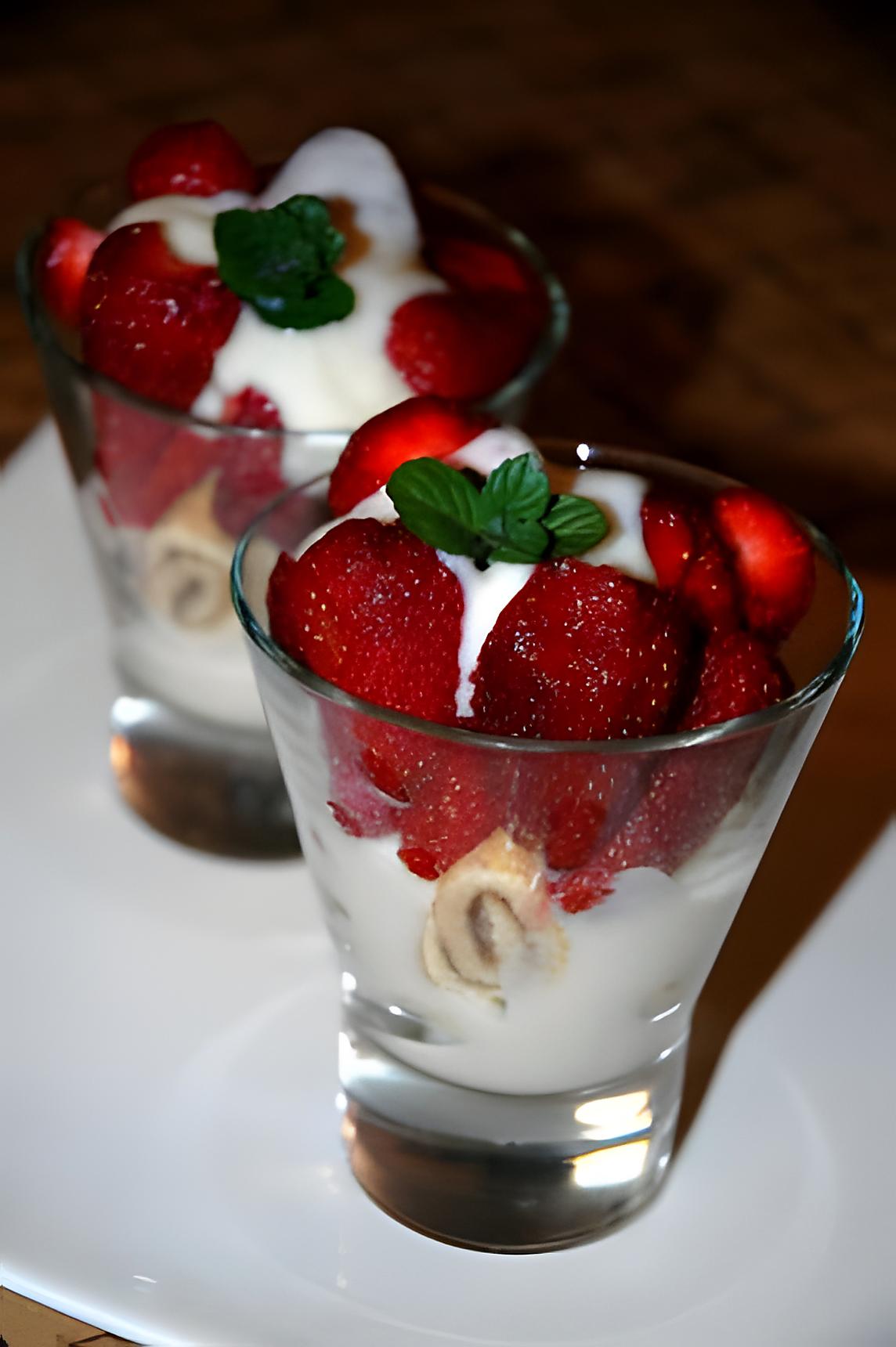 recette Dessert royal aux fraises