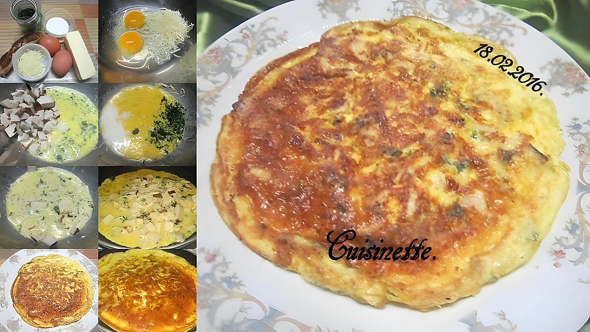 recette Omelette au boudin blanc.